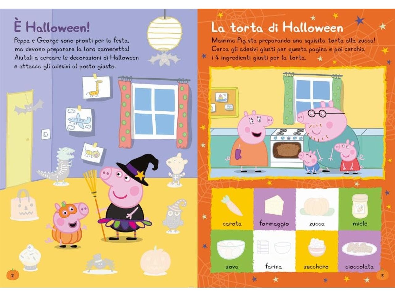 Libro peppa halloween activity con stickers
