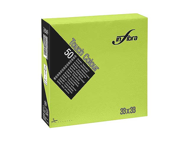 Tovagliolo touch 33x33 50 pezzi verde m.i-0880