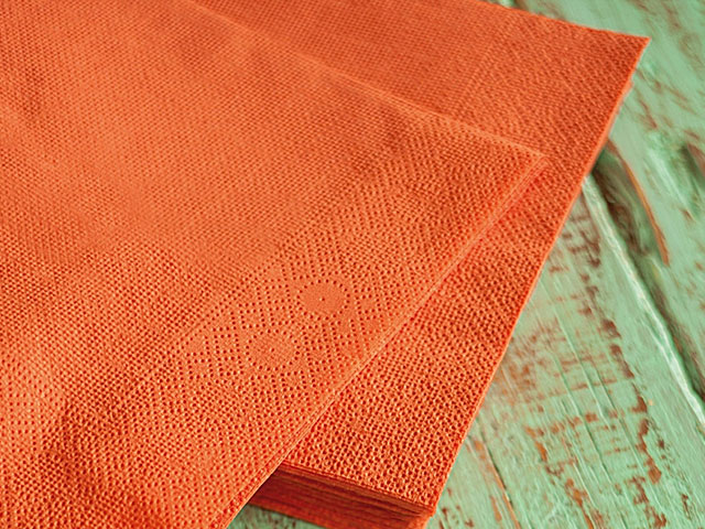 Tovagliolo touch 25x25 100 pezzi arancio i-0383