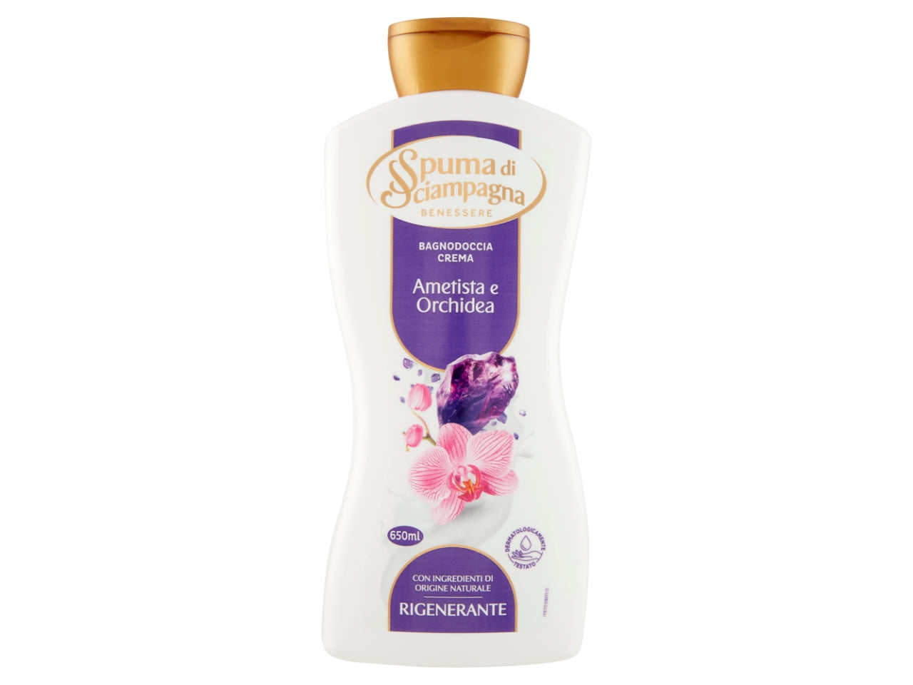 Spuma di sciampagna bagnodoccia crema rigenerante ametista 650ml $