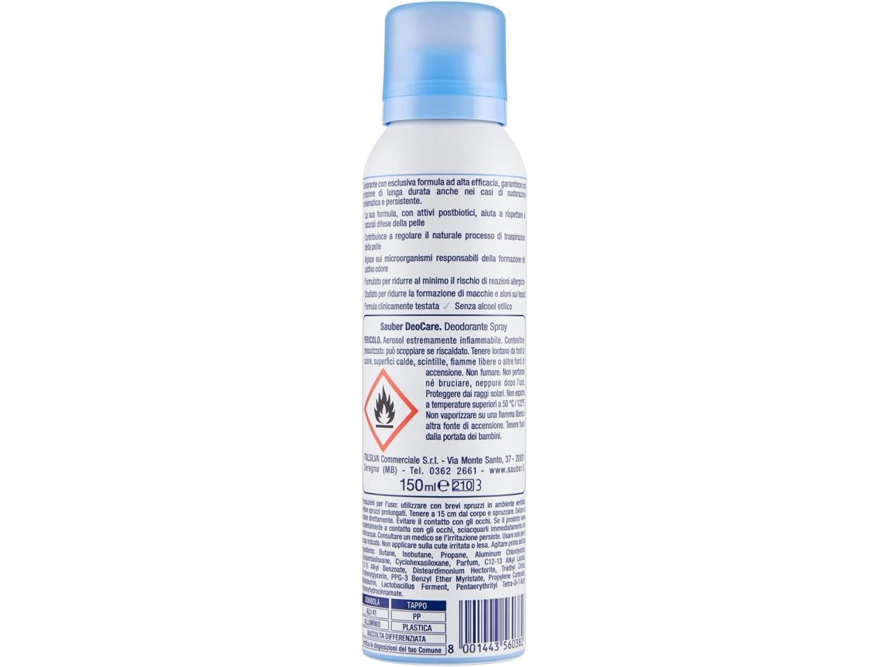 Sauber deocare deodorante 150ml spray $