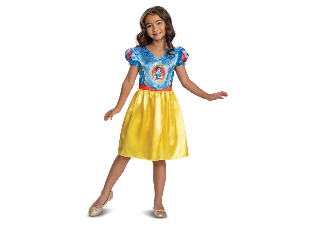 Costume disney princess bianca neve basic plus taglia xs - 3-4 anni