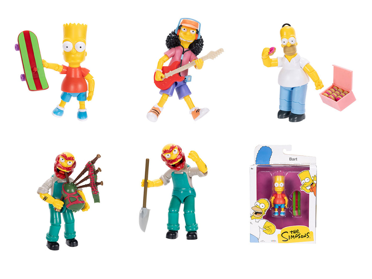 Personaggi Articolati The Simpson 13 cm Wave 1, Figure Dettagliate per Fan e Collezionisti, Ideali per Playset Diorama - Età Consigliata 4+ | Jakks Pacific