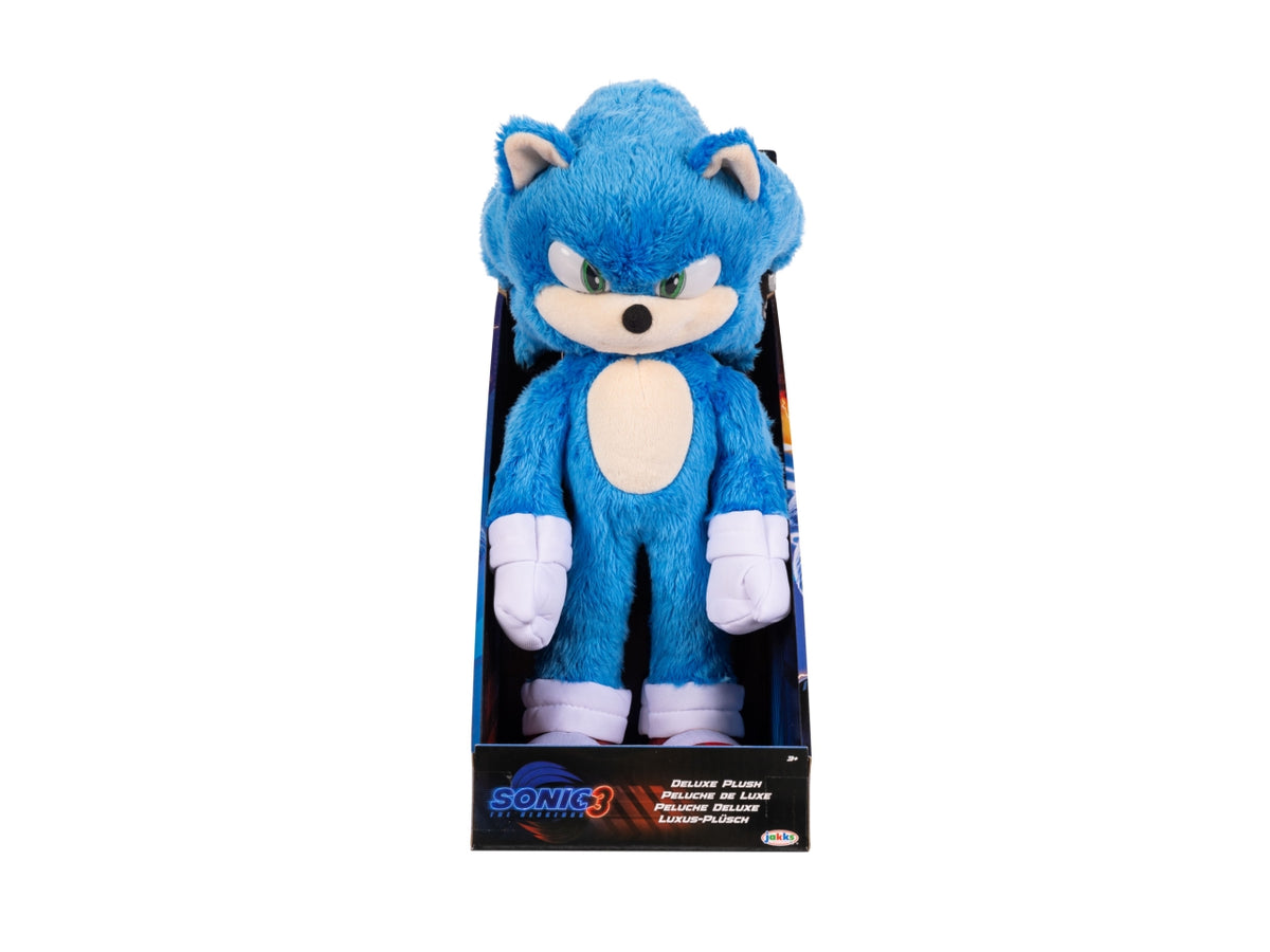 Peluche Deluxe Sonic 3 Movie 33 cm con Sonic, Morbido Peluche per Fan e Collezionisti - Età Consigliata 4+ | Jakks Pacific