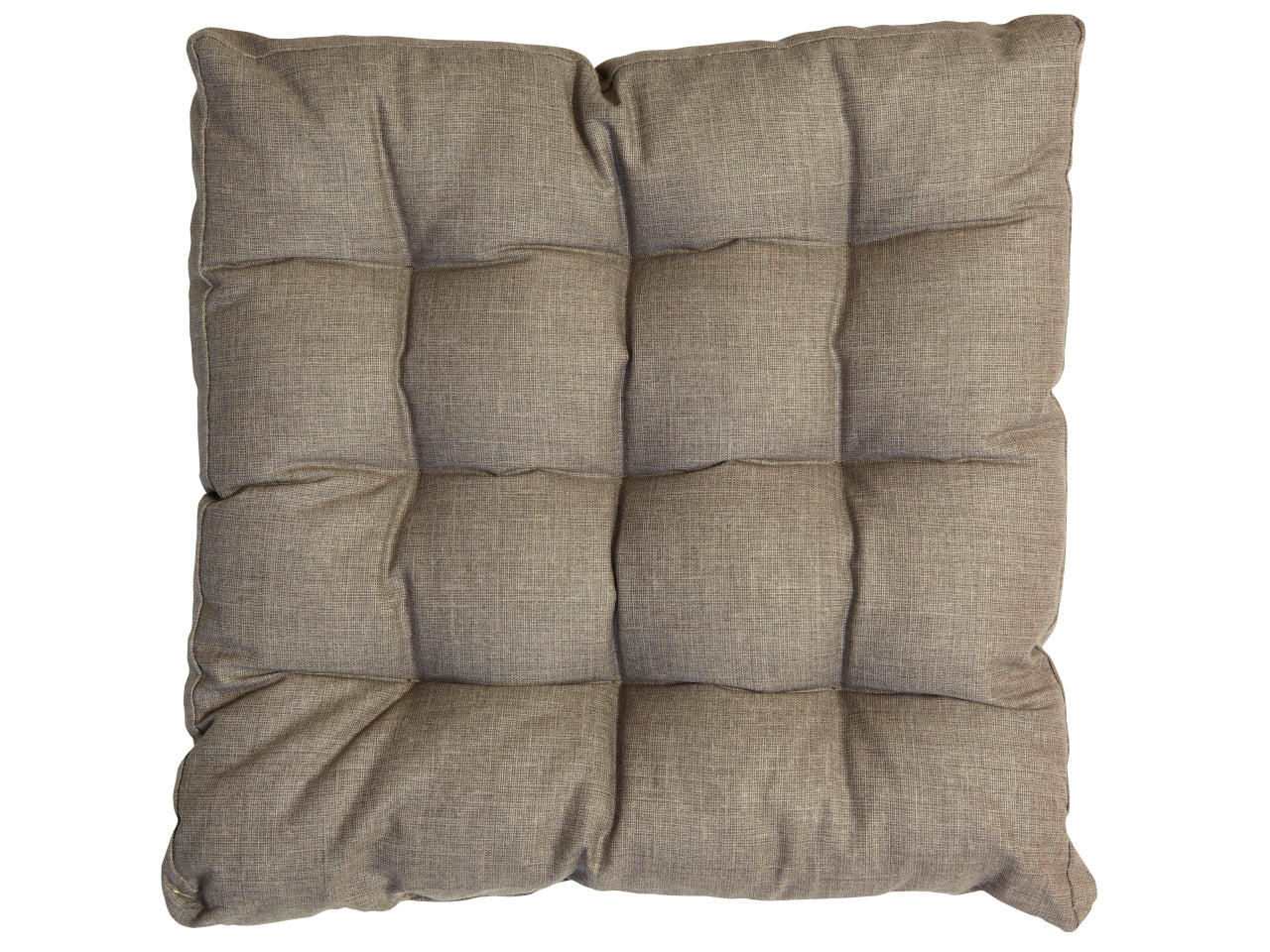 Coprisedia bordato 9 punti 40x40cm tortora