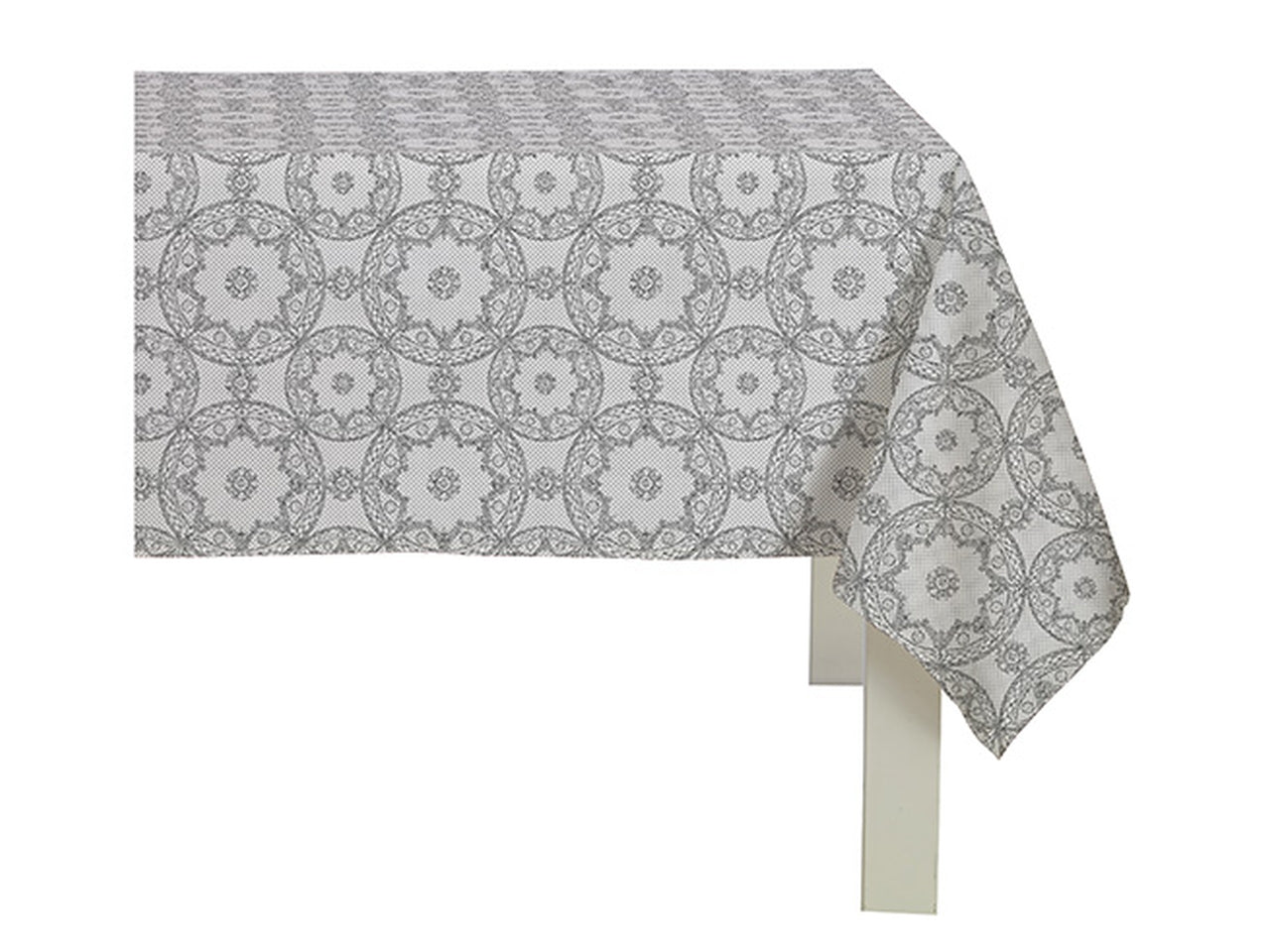 Tovaglia stampata raso idrorepellente 150x340 gold