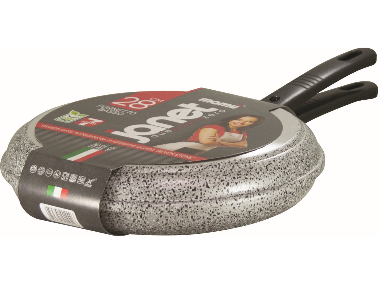 Fornetto basso 28cm linea janet 2.0 con rivestimento antiaderente e antigraffio