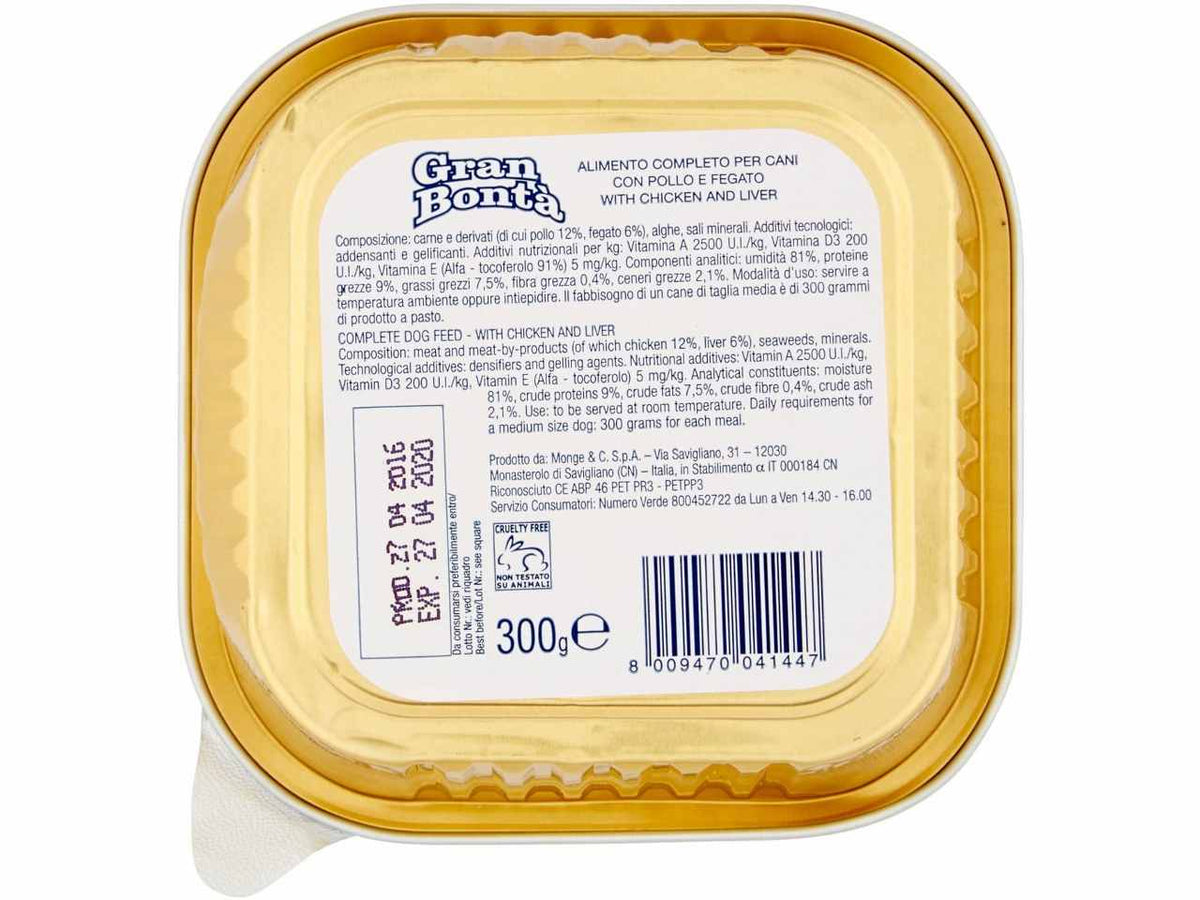 Gran bonta' cane pollo/fegato 300gr