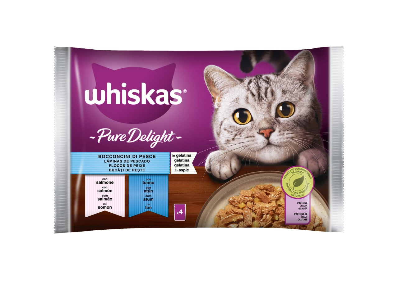 Whiskaspure delight bocc pesce 4x85g $