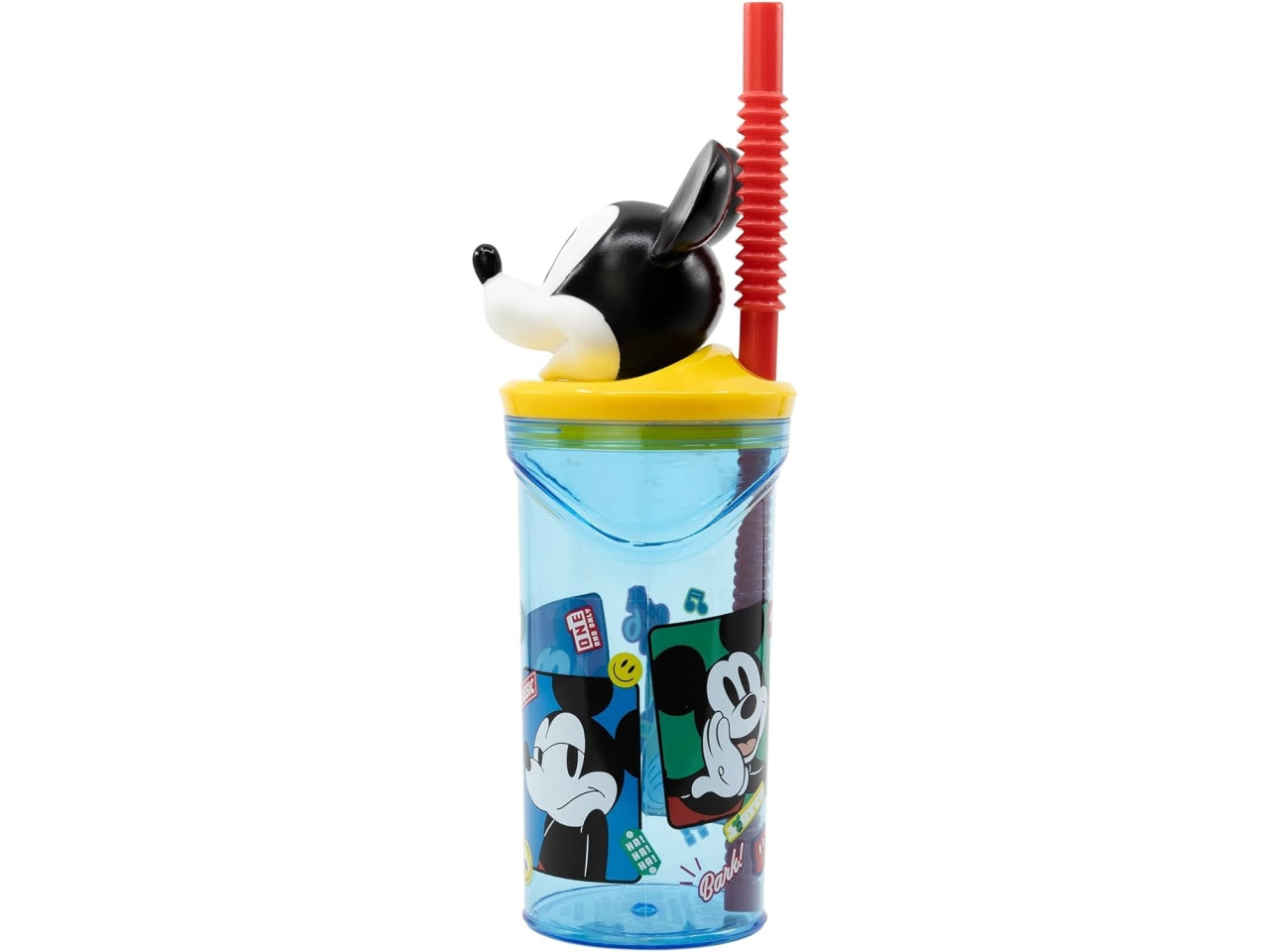 Bicchiere con cannuccia di mickey 3d tritan