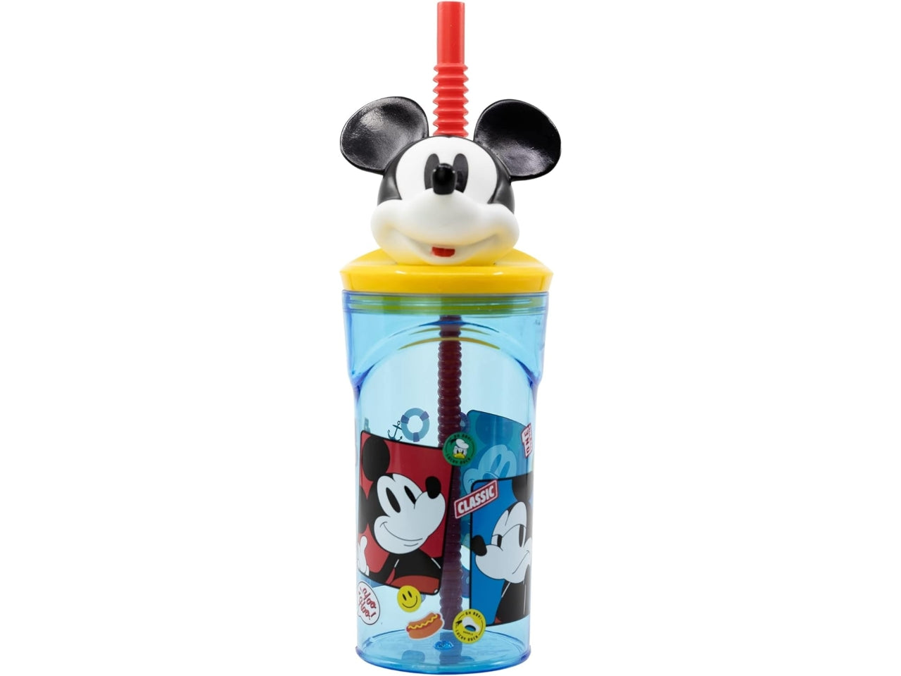Bicchiere con cannuccia di mickey 3d tritan
