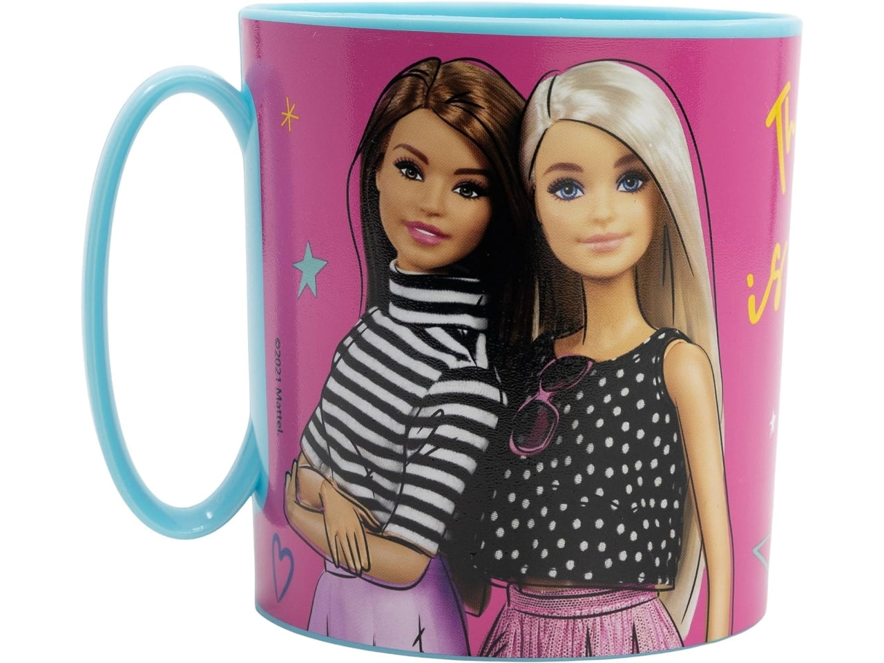 Barbie tazza in plastica 350ml per microonde