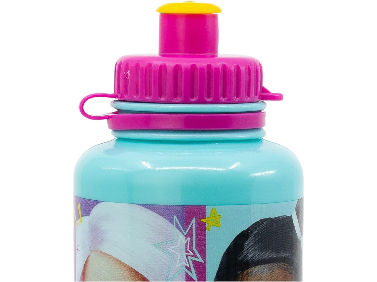 Borraccia Barbie 430ml in plastica verde tiffany e fucsia 19x6,5 cm - Real Trade