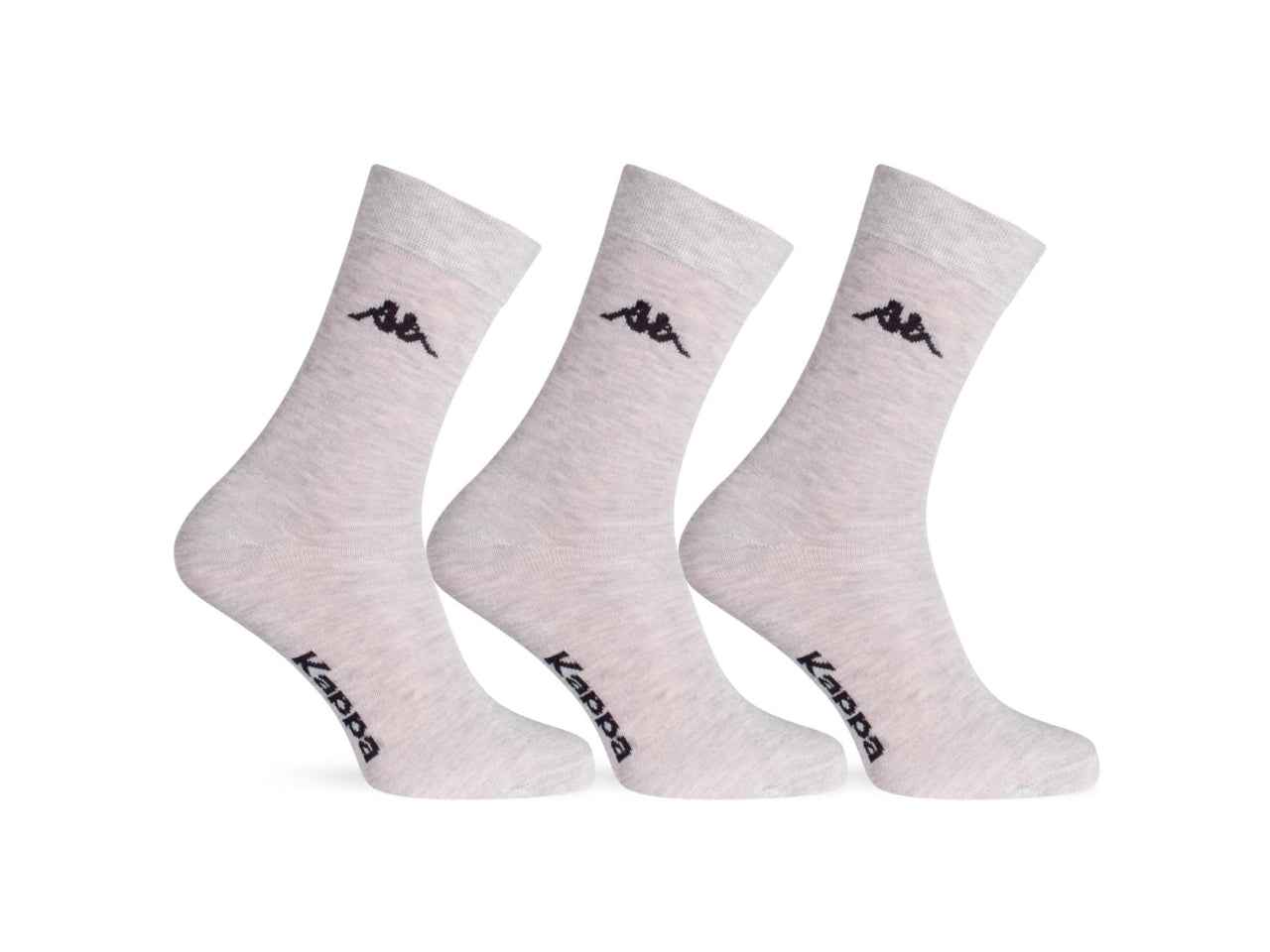Calza corta Kappa da adulto in cotone e poliestere grigio chiaro taglia 36/38