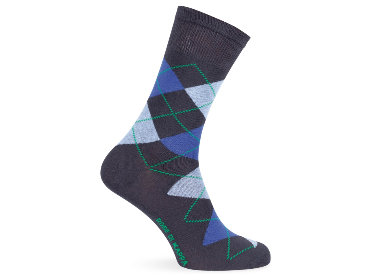 Calza corta da uomo maglia jersey in cotone rombi - pack da 1 paio - assortito 43/46