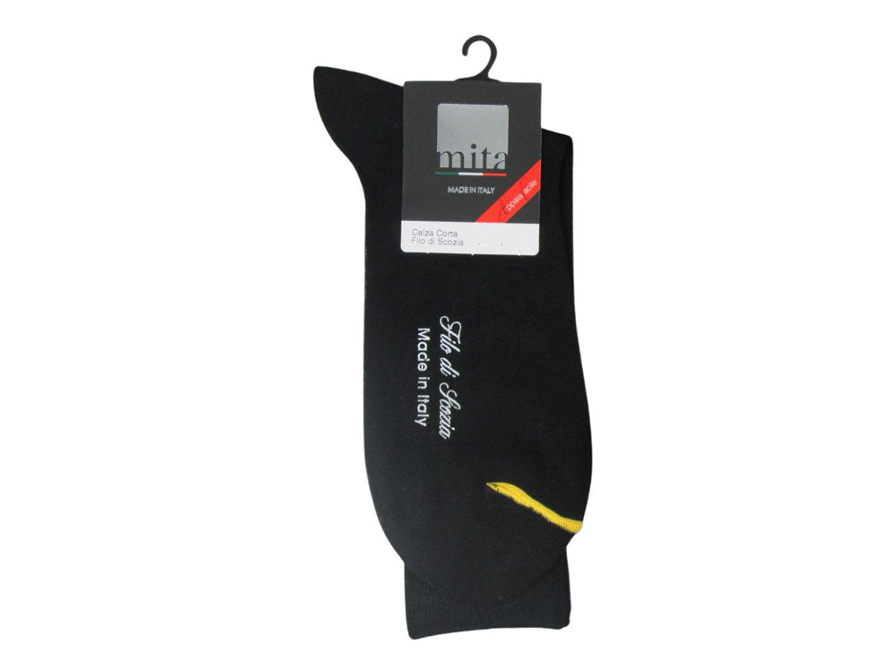 Calza corta appaiafacile da uomo maglia jersey in filo di scozia - pack da 1 paio - nero 39/41