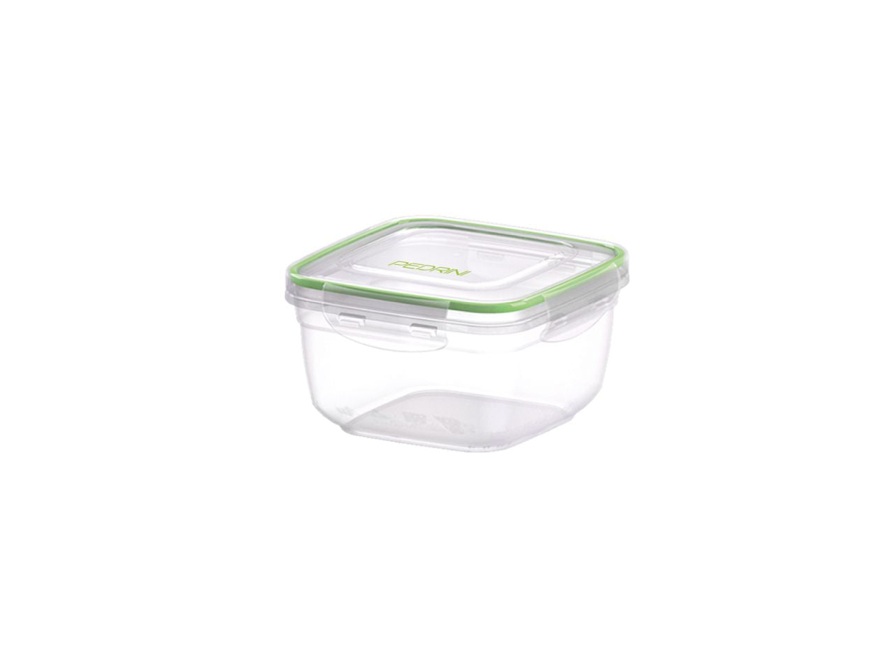 Contenitore quadrato in plastica da 500ml con coperchio