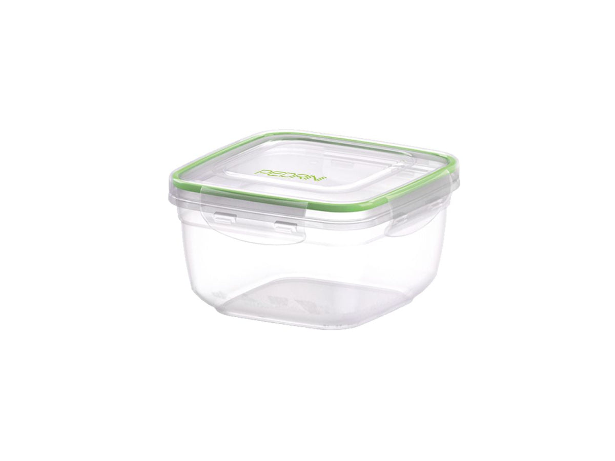 Contenitore quadrato in plastica da 900ml con coperchio