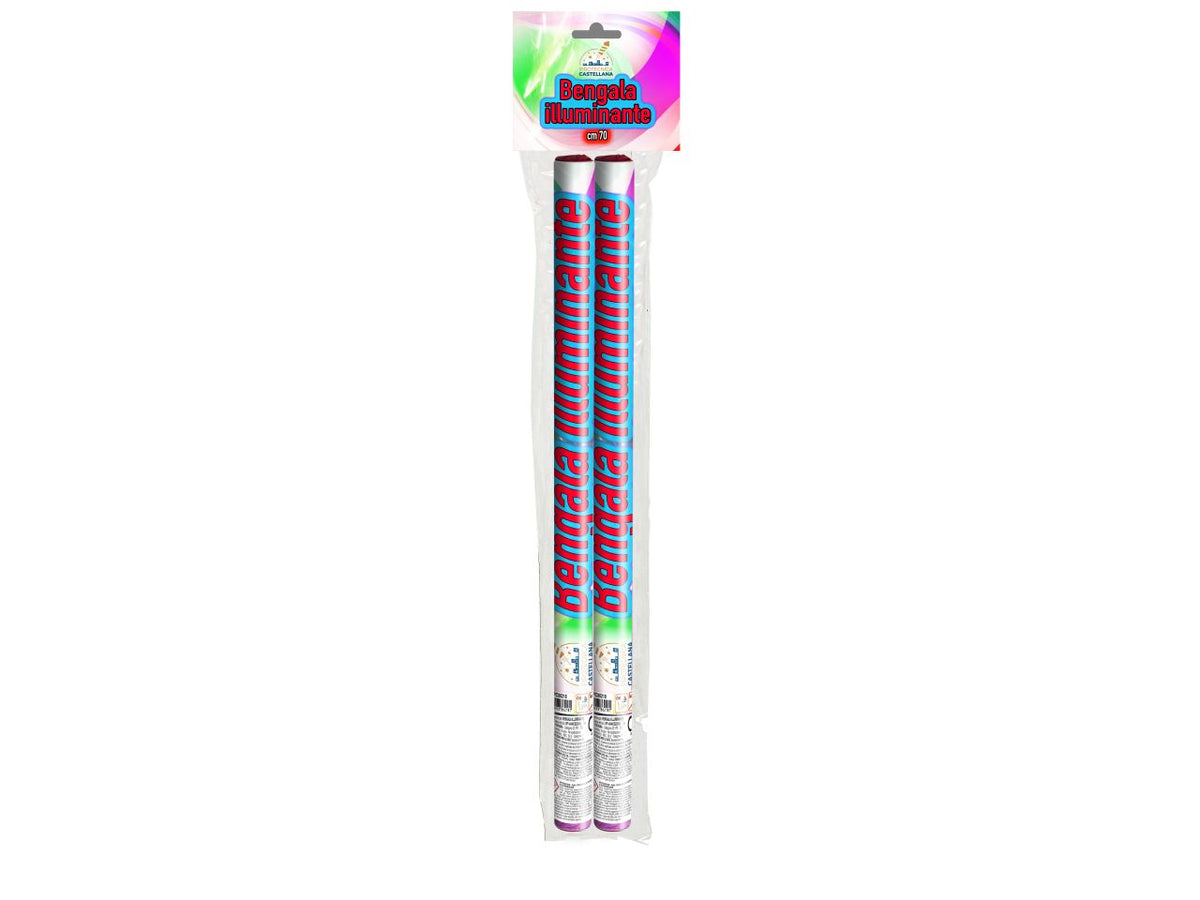 Bengala illuminante misura 70cm - la confezione comprende 2 bengala