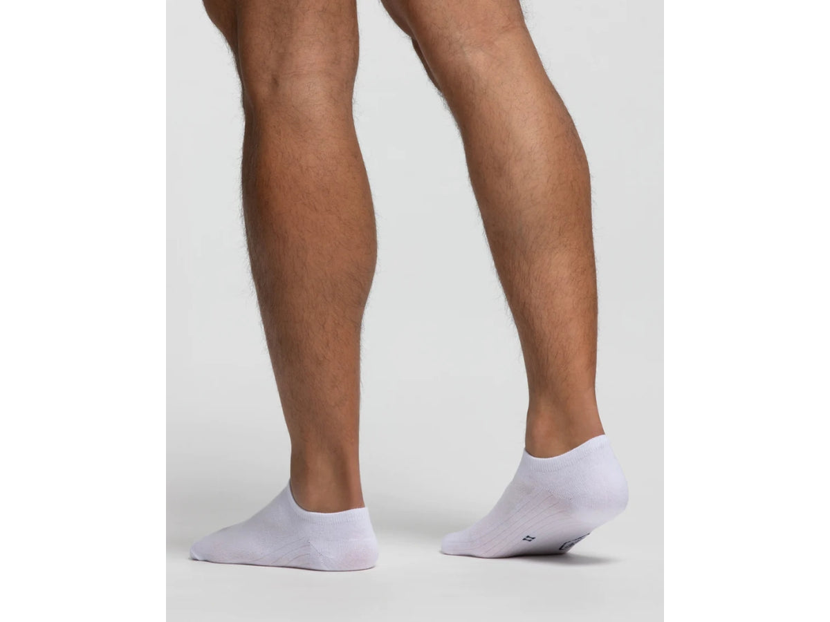 Minicalza in cotone da uomo con polsino comfort, tallone rinforzato e punta rinforzata, set da 3 paia colore bianco taglia 39/42