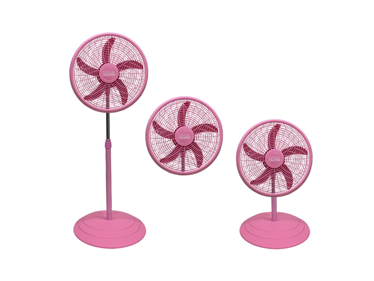 Ventilatore piantana 3in1 50x130cm 65w rosa $