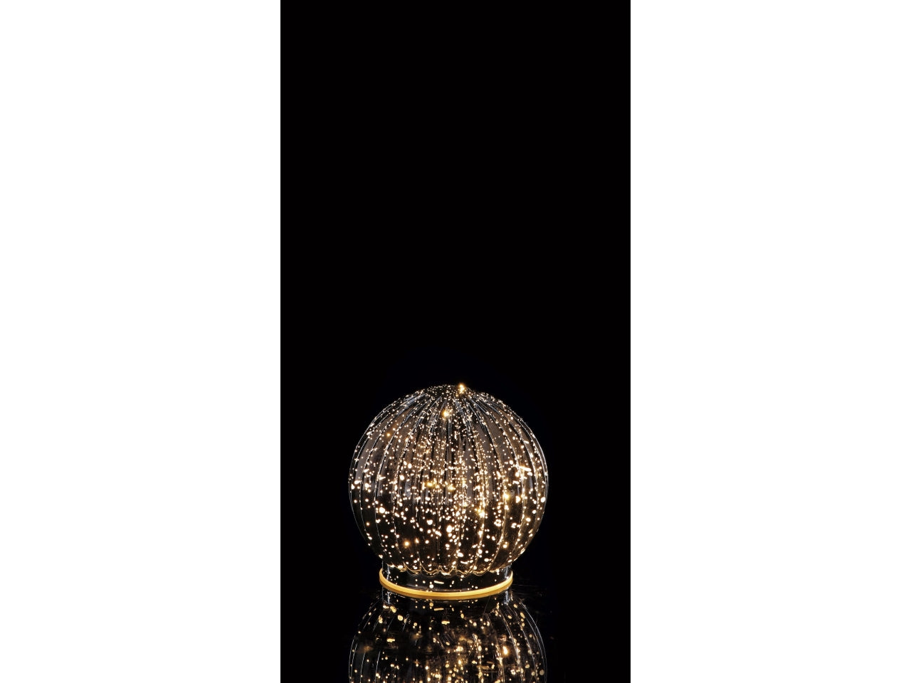 Sfera natalizia in vetro con 10 led d.12cm - disponibile in tre assortimenti