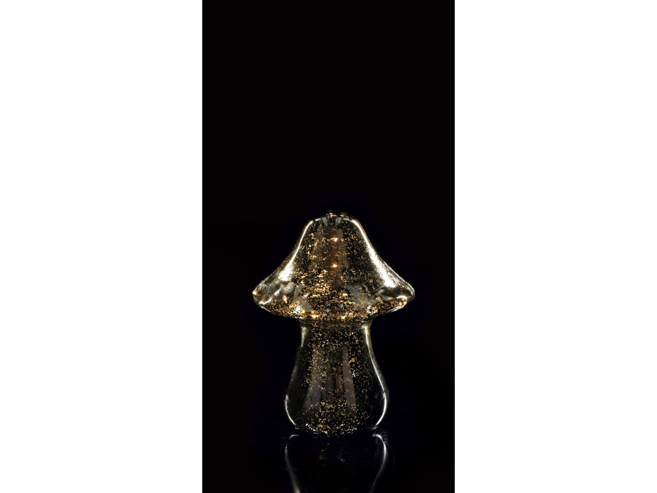 Lampada natalizia fungo in vetro con 12 led d.15xh21cm -disponibile in tre assortimenti