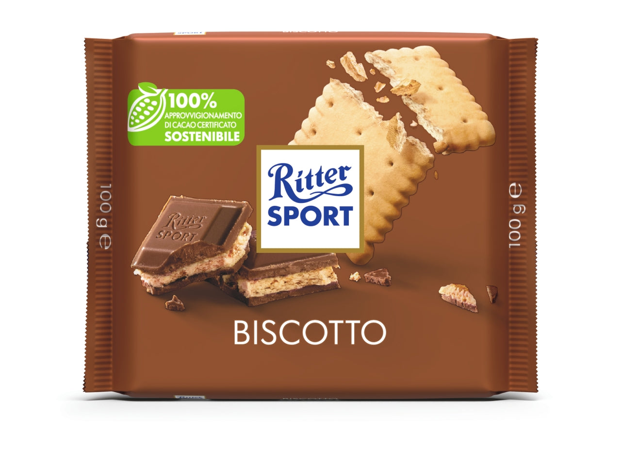Ritter sport tavoletta 100gr biscotto