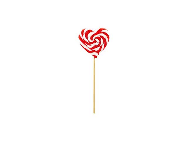 Lecca lecca cuore bianco&rosso 40gr a3004