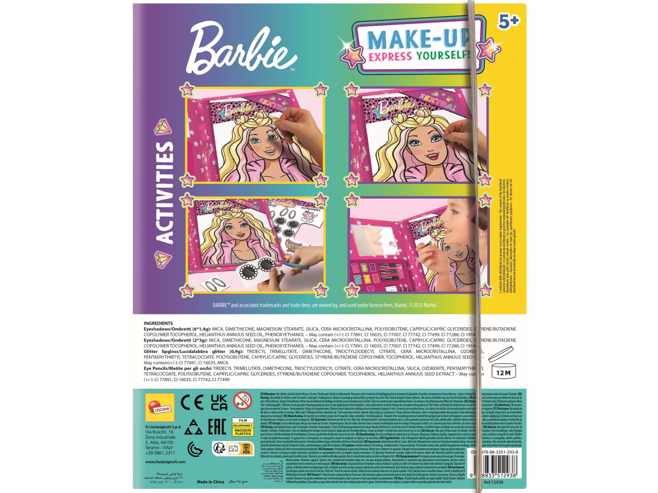 Barbie sketchbook make-up express yourself