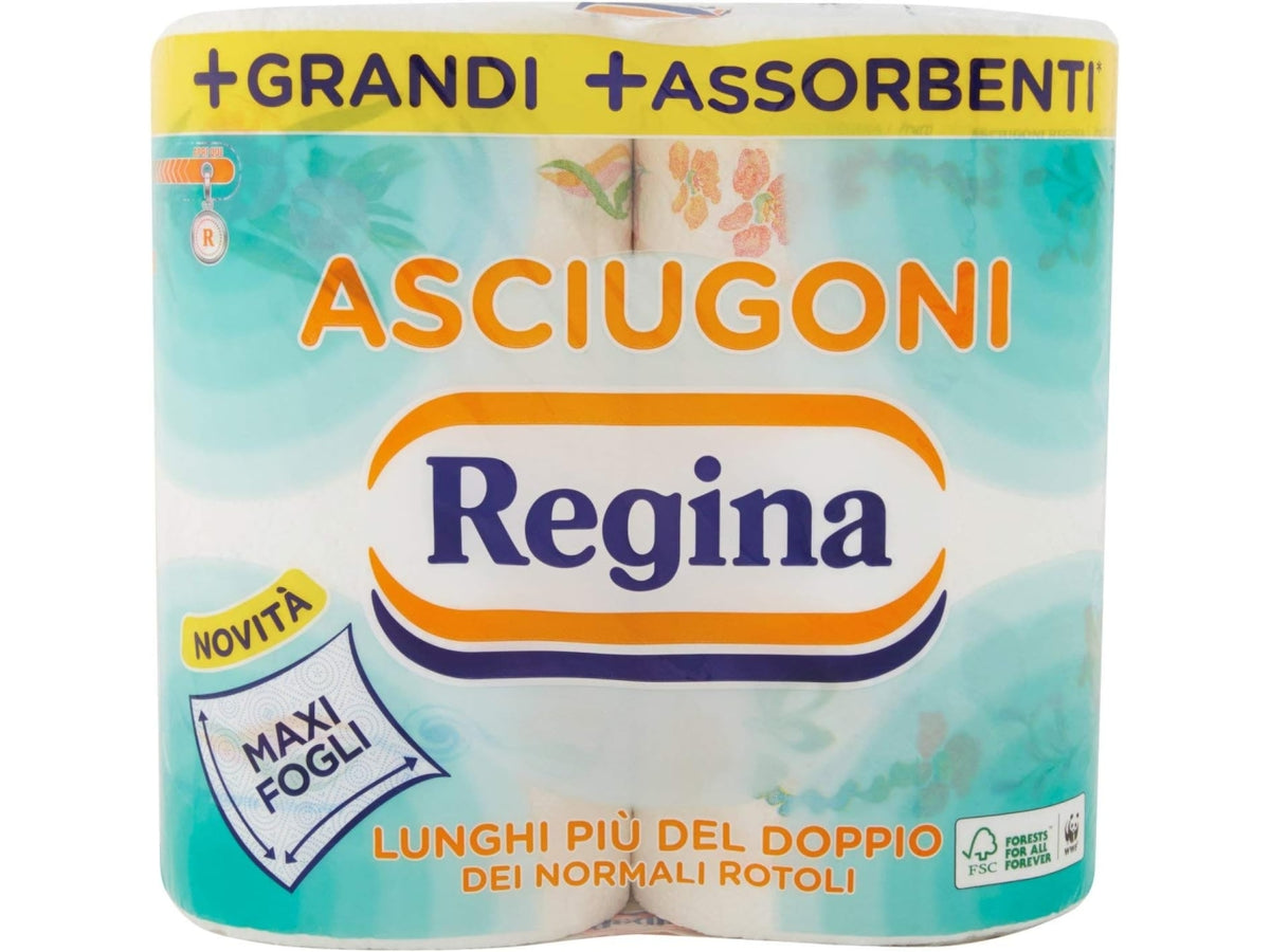 Rotolo carta asciugoni regina 2 pezzi $