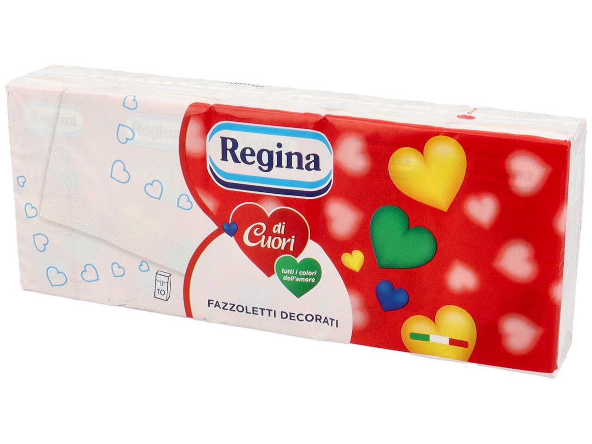 Fazzoletti Regina di Cuore la confezione contiene 10 fazzoletti