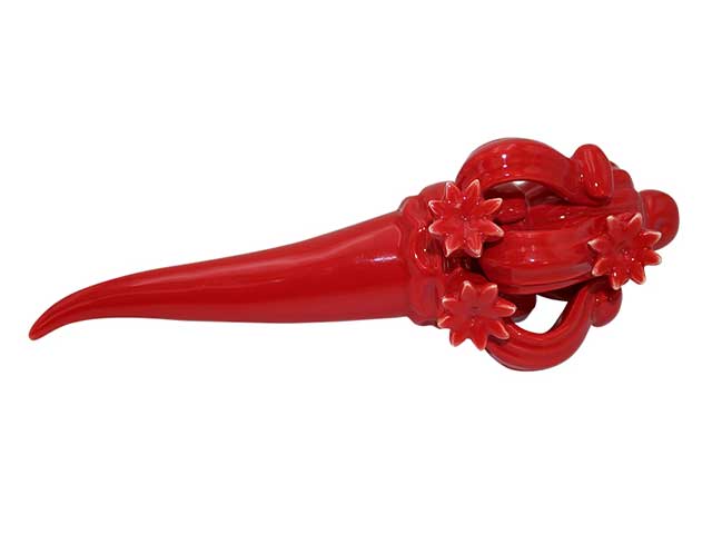 Corno medio colore rosso