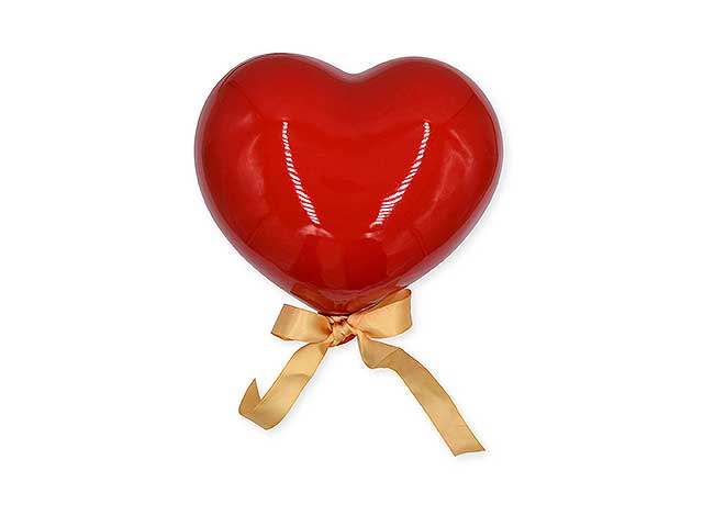 Pallone cuore 12cm rosso
