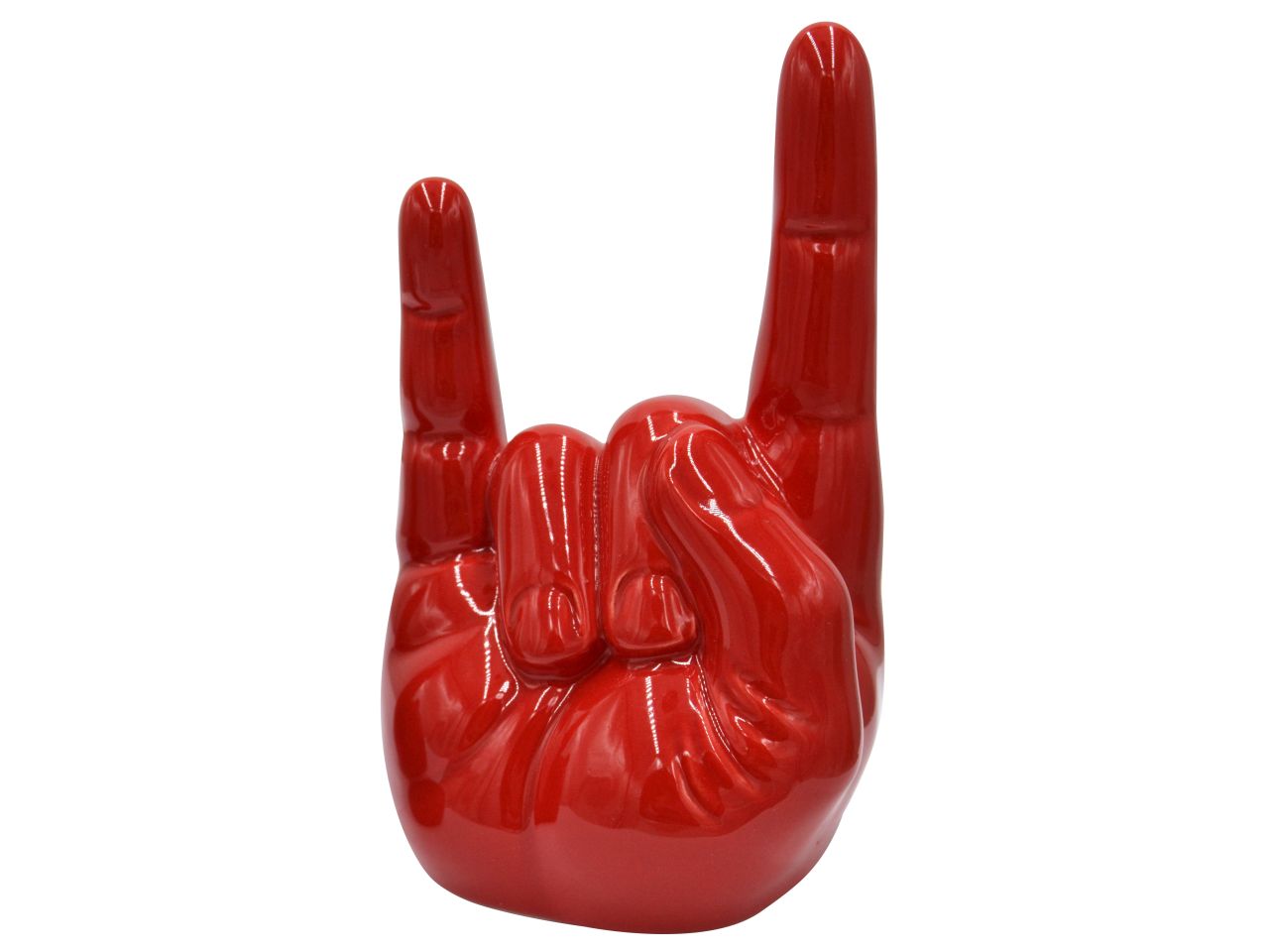 Mano colore rosso media