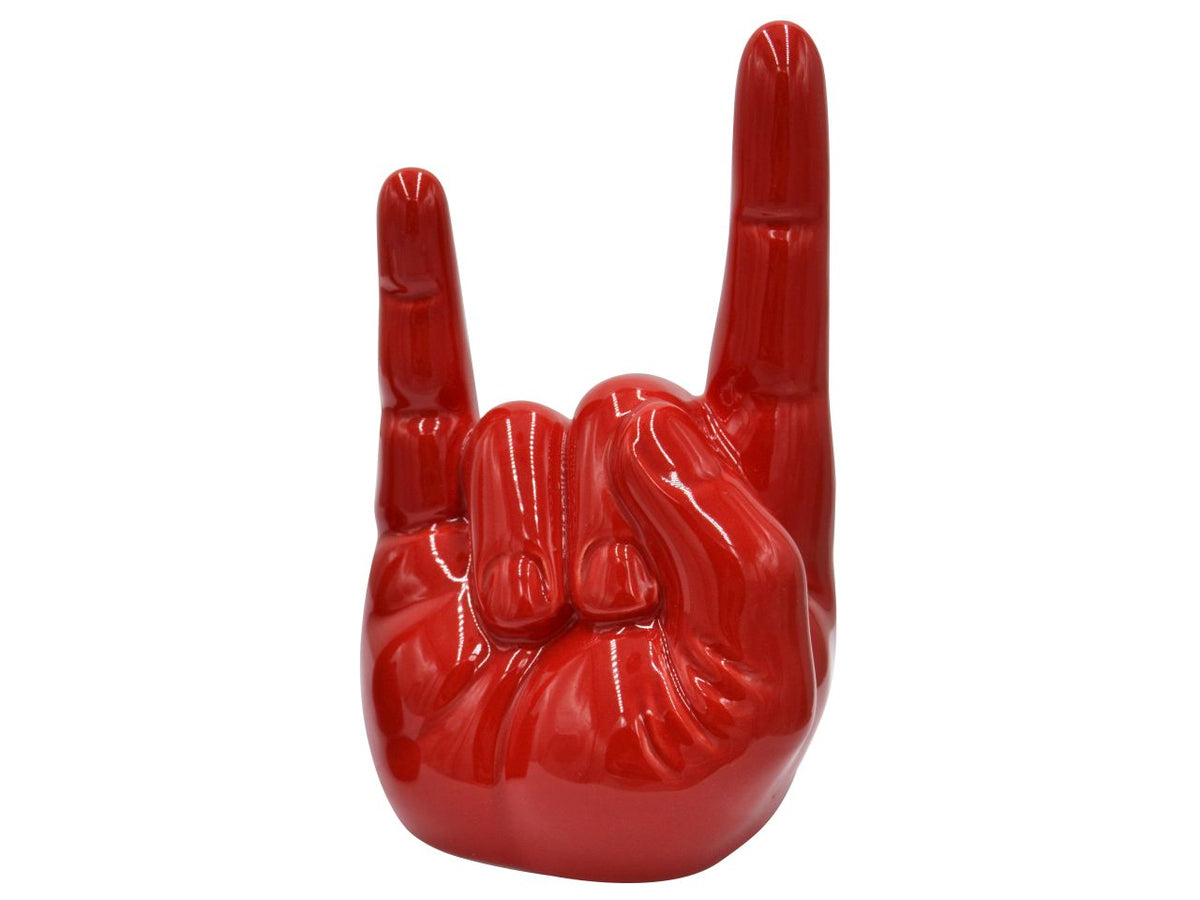 Mano colore rosso media