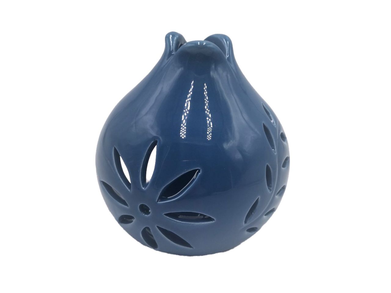 Porta t-light colore blu misura h.12cm