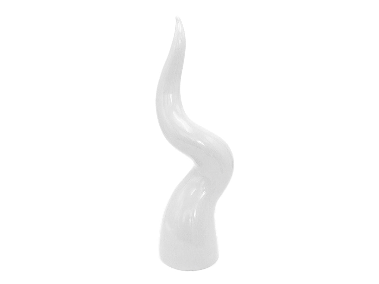 Corno h.30cm colore bianco