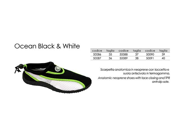 Scarpette ocean blackwhite tg.35