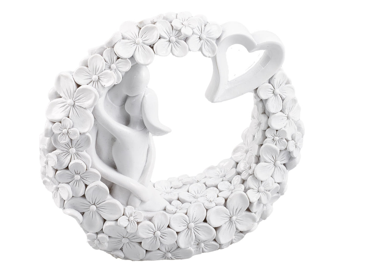 Flowers coppia in cerchio h.15 cm