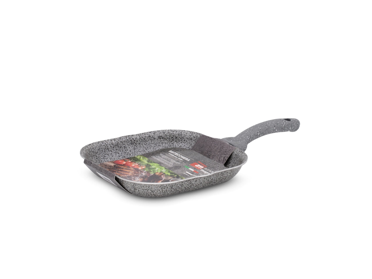 Accademia mugnano bistecchiera stone 24x24cm con 2 becchi linea fuoco e idee