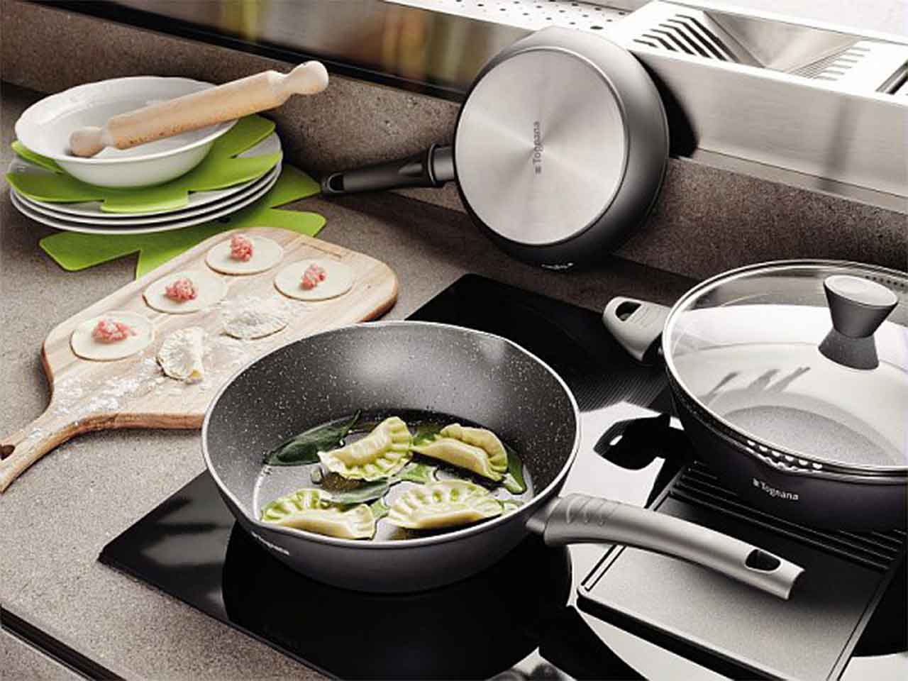Padella alta 20cm 1manico wc758b1ucim