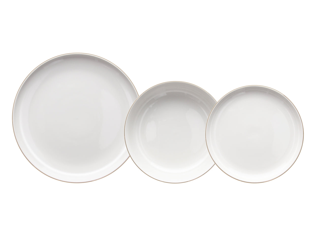 Servizio tavola 12 pz Edge filo oro