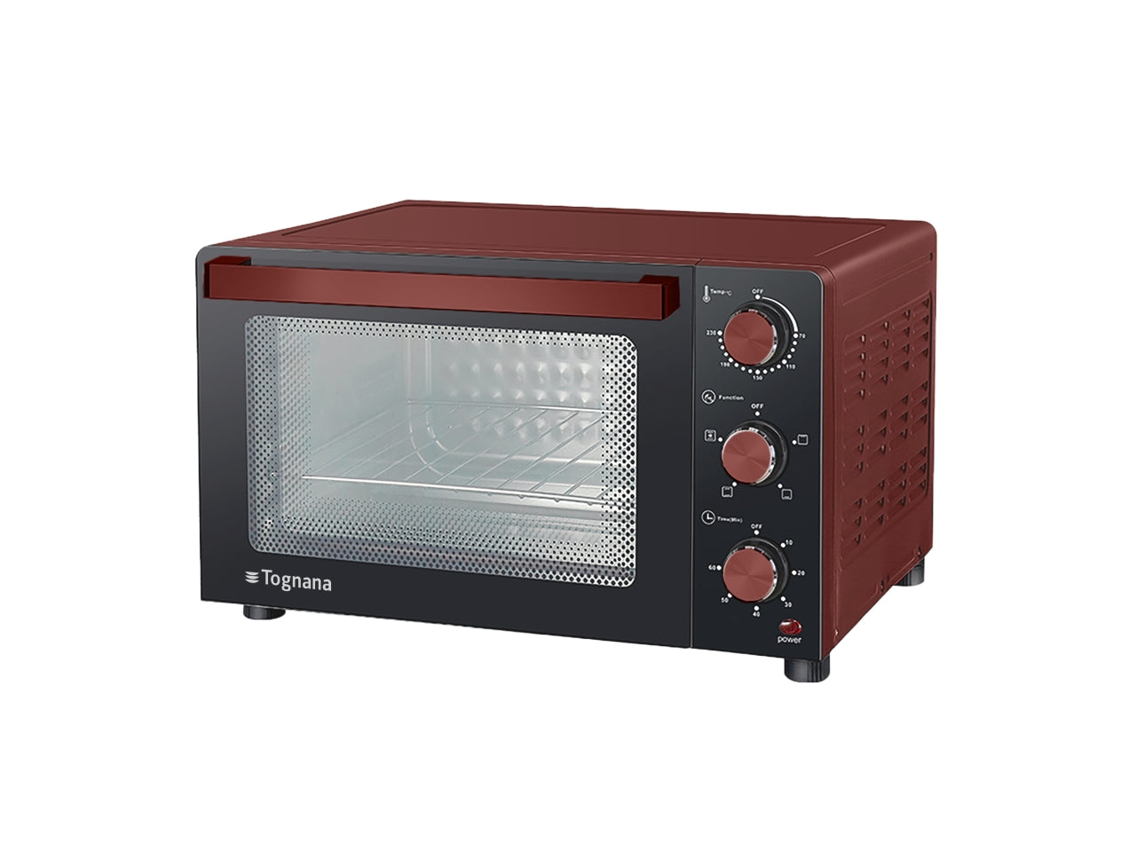 Tognana linea iridea forno elettrico ventilato 45 litri 1700w colore rosso