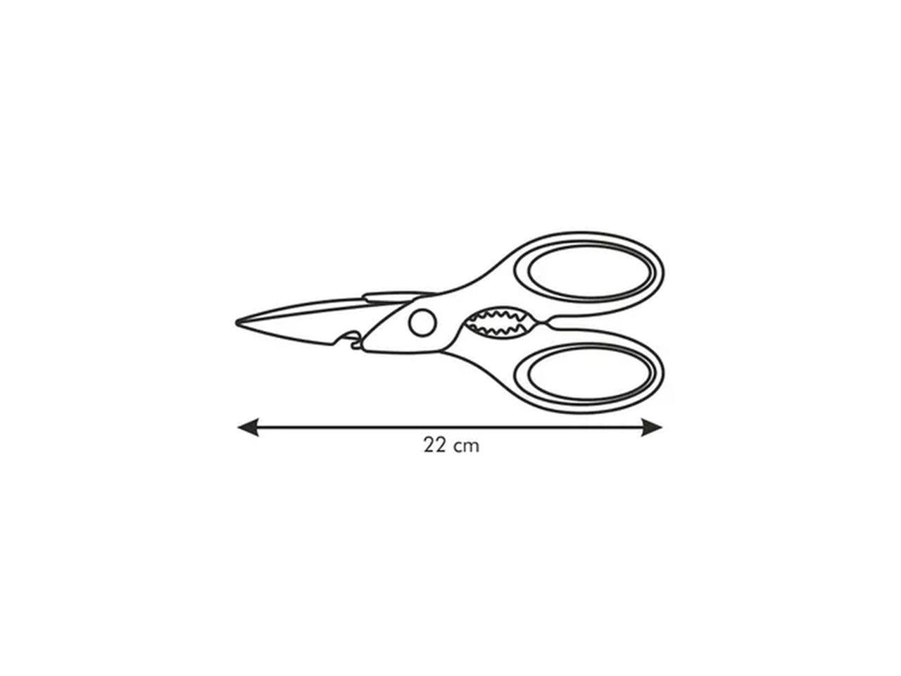 Forbici multiuso in plastica e acciaio inox 22 cm Tescoma Handy