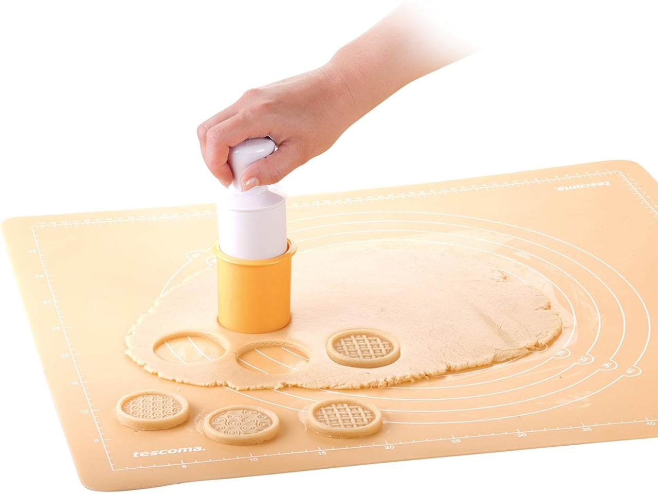 Timbro per Biscotti Tescoma Delicia 125 cm con 6 decori giallo