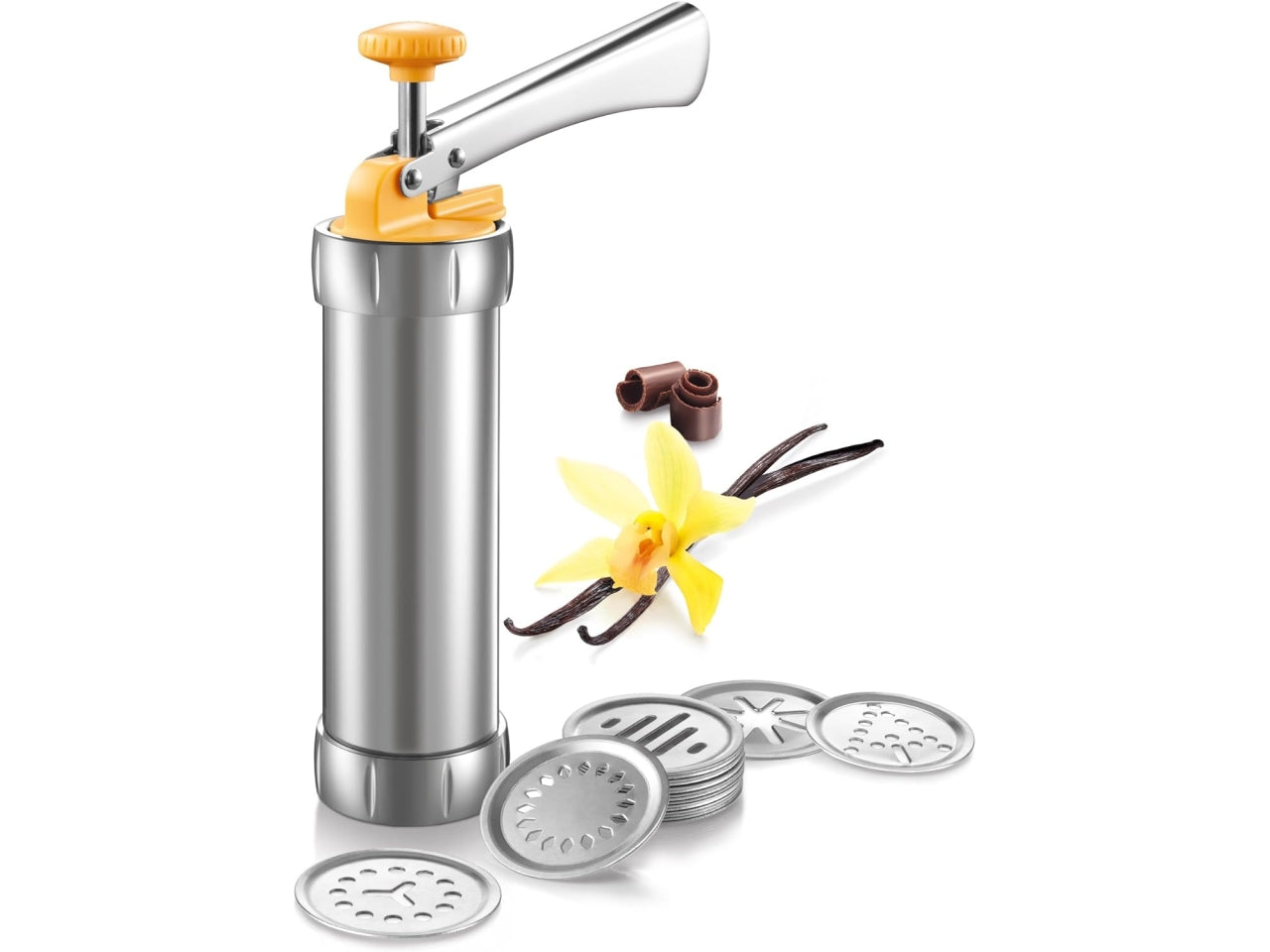 Pistola Sparabiscotti Tescoma Delicia in acciaio inox 20 trafile 4 beccucci