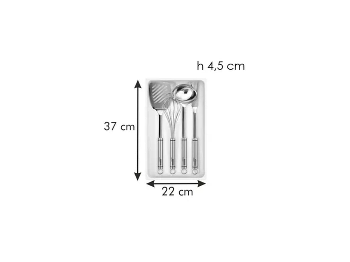Porta posate da cassetto Tescoma bianco in plastica 37x222 cm