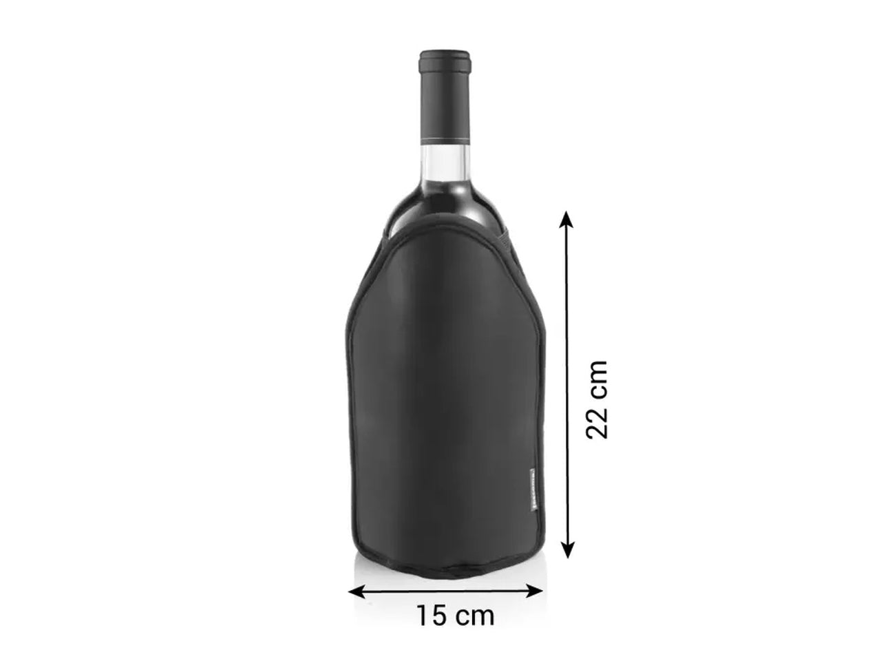 Raffredda bottiglie Tescoma per vino, nero in tessuto sintetico, Linea Uno 15x22 cm