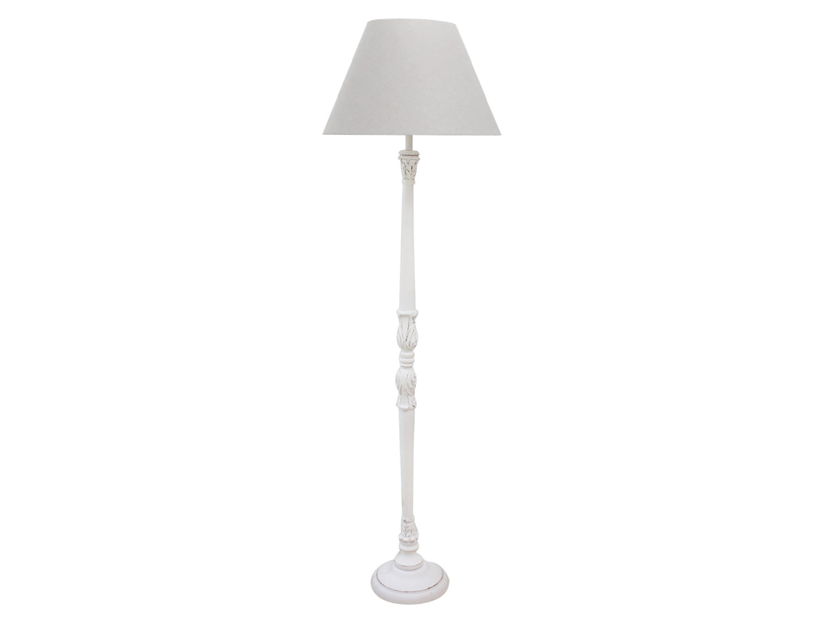Piantana in legno mdf 167cm bianca decapata